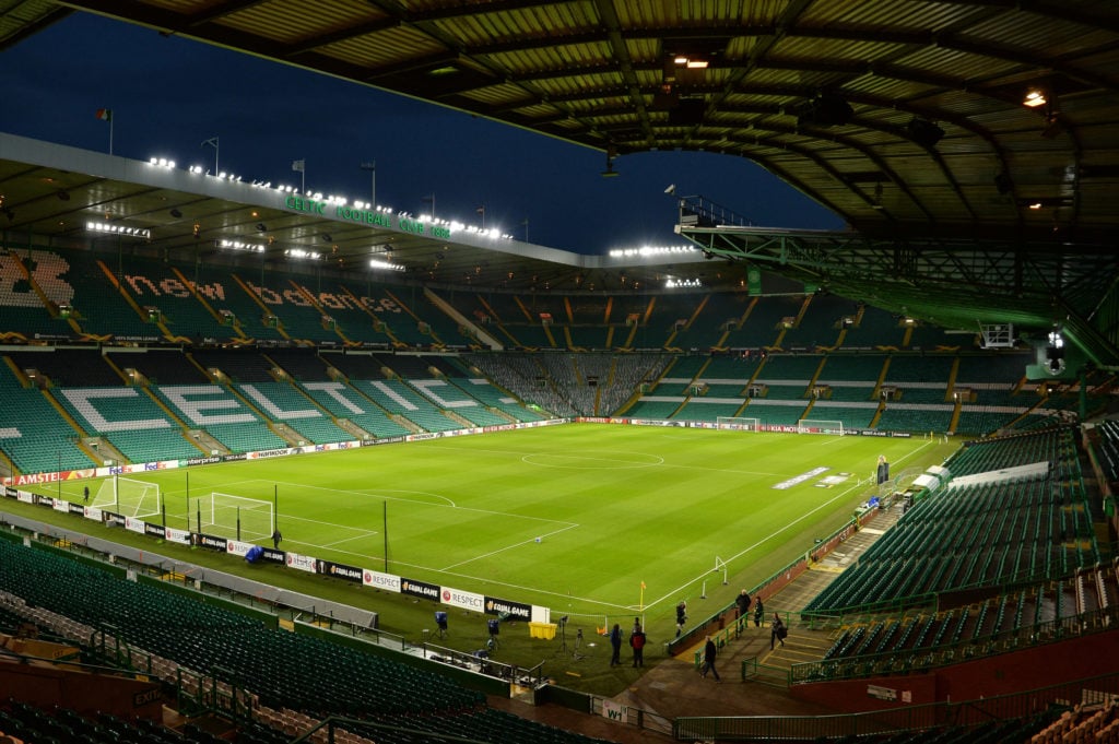 Celtic Park ahead of the UEFA Europa League Group B match between Celtic and RB Salzburg at Celtic Park on December 13, 2018 in Glasgow, United Kin...