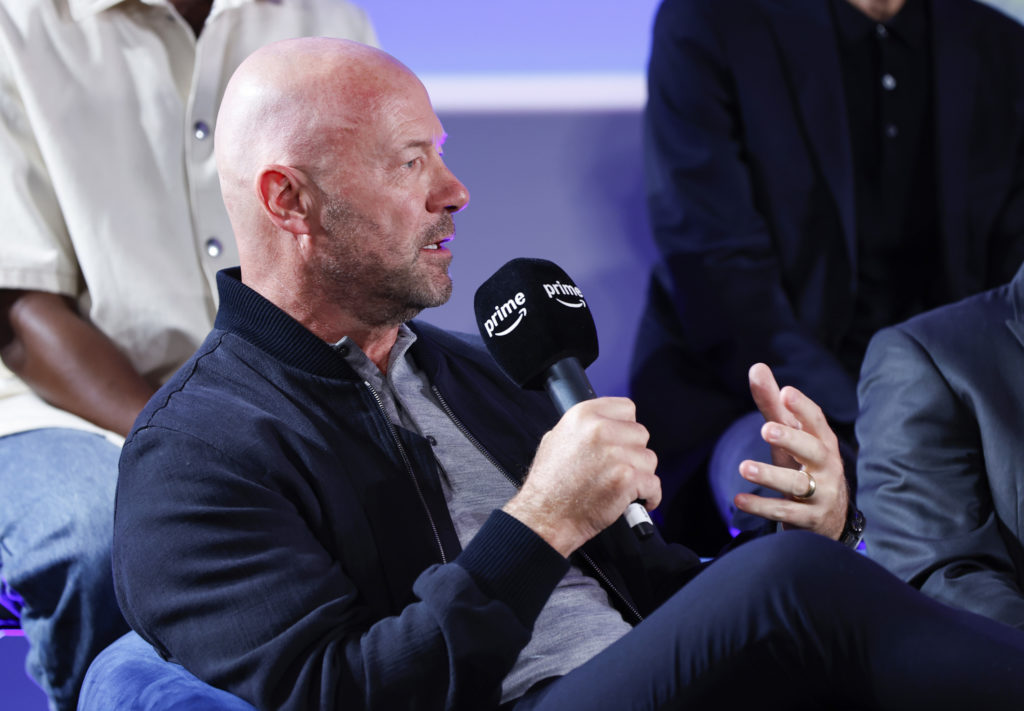 Former Newcastle United striker Alan Shearer on punditry duty.