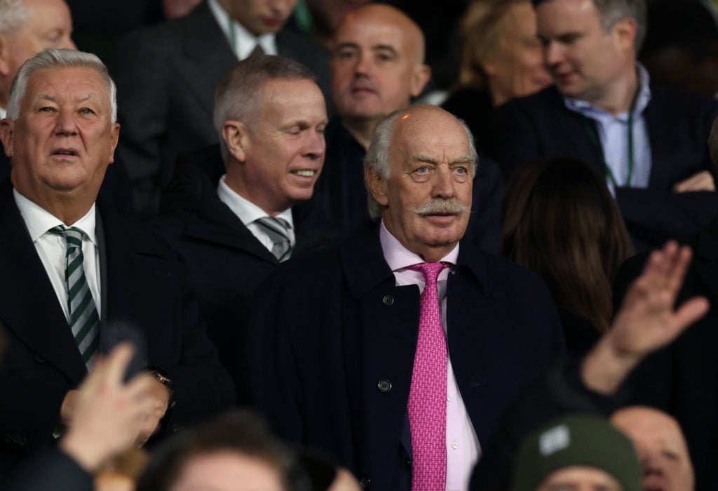 Dermot Desmond in the stands prior to the UEFA Champions League 2024/25 League Phase MD4 match between Celtic FC and RB Leipzig at Celtic Park on N...