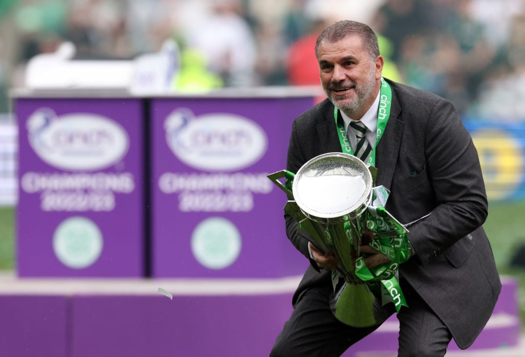 Ange Postecoglou lifts the Scottish Premiership as Celtic manager