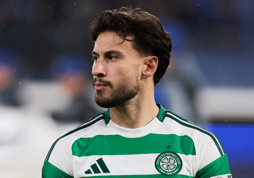 Nicolas Kuhn of Celtic looks on during the UEFA Champions League 2024/25 League Phase MD3 match between Atalanta BC and Celtic FC at Stadio di Bergamo