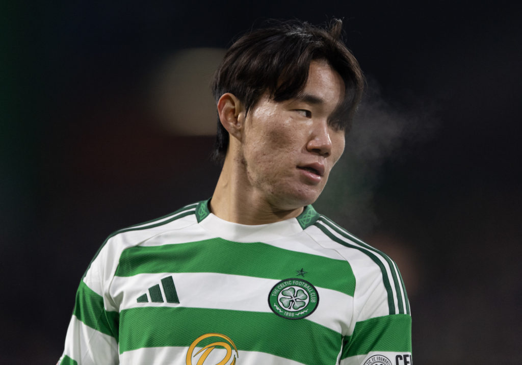Hyunjun Yang in action for Celtic against Club Brugge in the Champions League