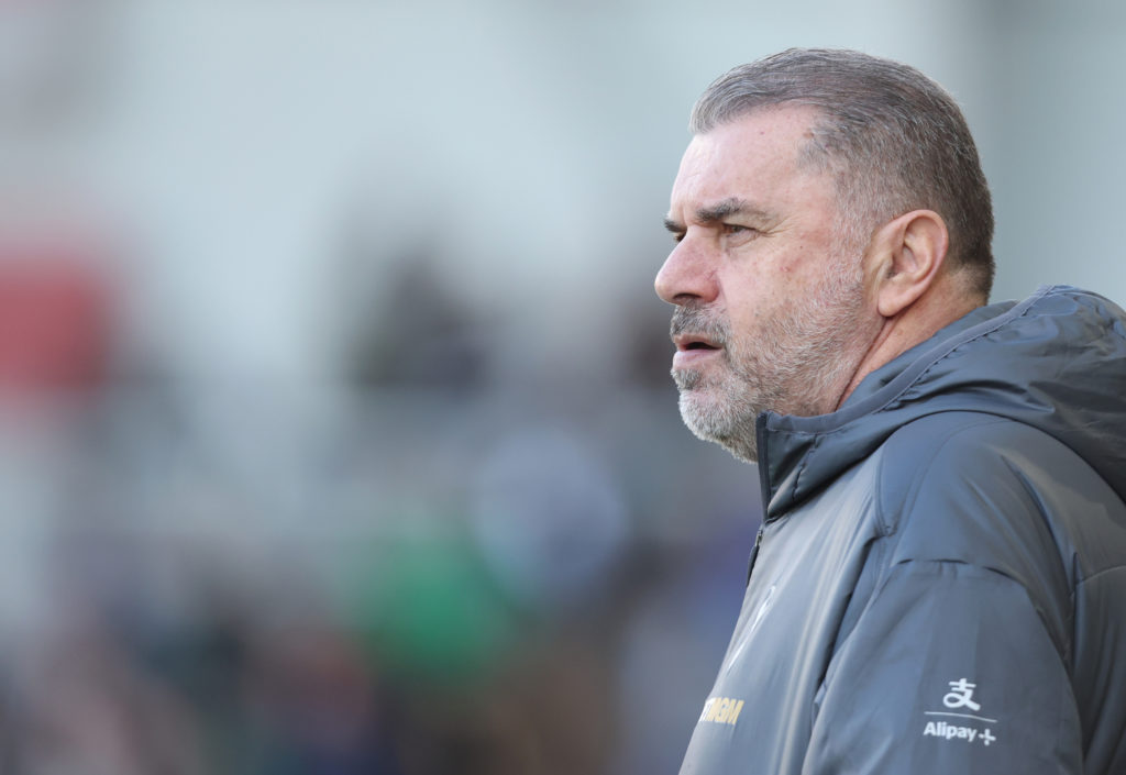 Tottenham Hotspur manager Ange Postecoglou during the Premier League match between Brentford FC and Tottenham Hotspur FC at Brentford Community Stadium
