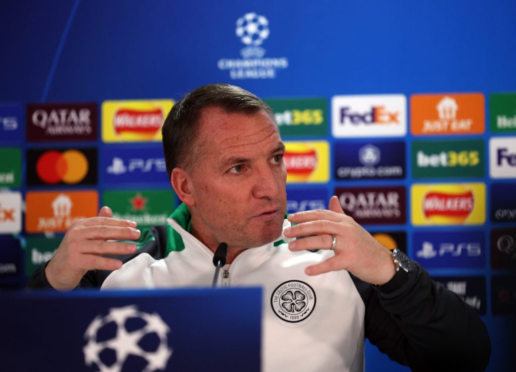 Celtic FC Training And Press Conference - UEFA Champions League 2024/25 League Knockout Play-off First Leg