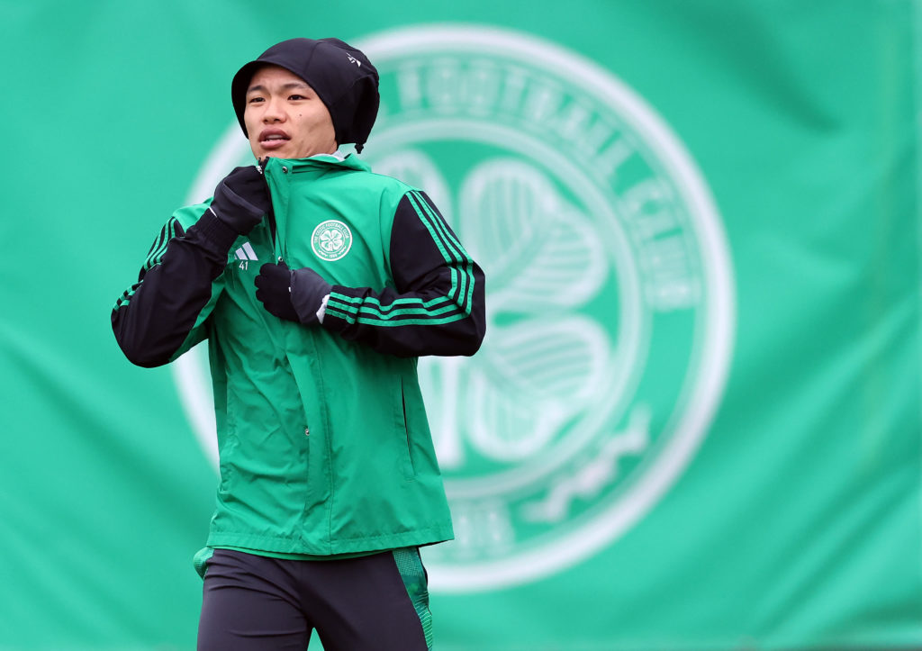 Celtic FC Training And Press Conference - UEFA Champions League 2024/25 League Knockout Play-off First Leg