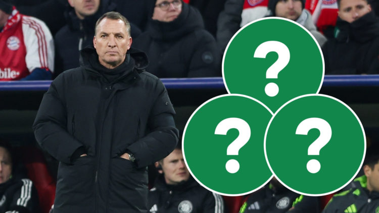 Coach Brendan Rodgers of Celtic F.C. seen during the UEFA Champions League 2024/2025 match between FC Bayern Munich and Celtic F.C. at Allianz Aren...