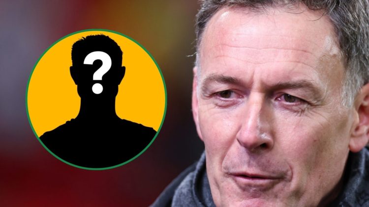 Chris Sutton on the right with mystery figure inset on the left