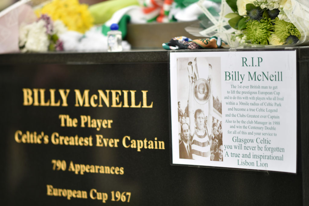 Fans Pay Tribute To Billy McNeill At Celtic Park