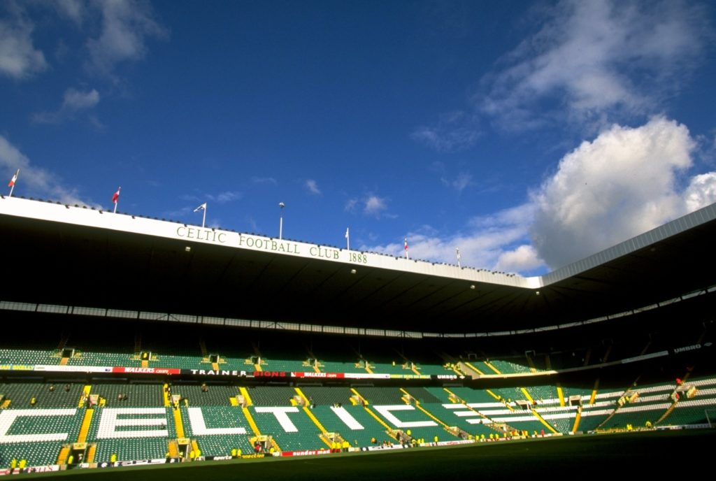 12 Sep 1998:  General view of the Celtic Park stadium during the Scottish Premeir League match betwe