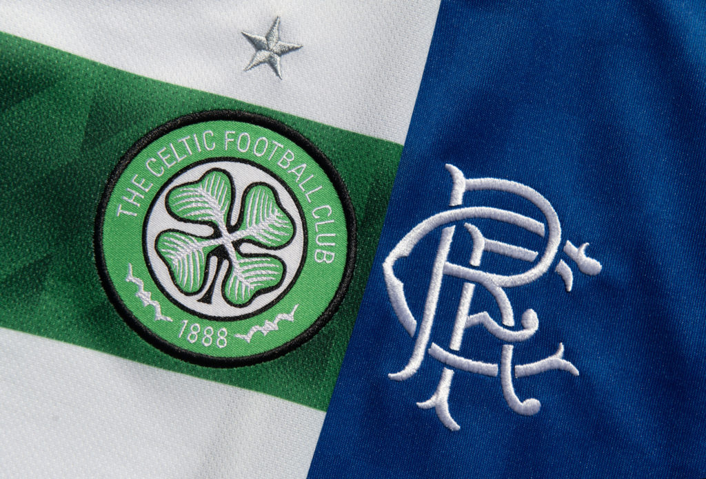 The Glasgow Celtic FC and the Glasgow Rangers FC Club Badges