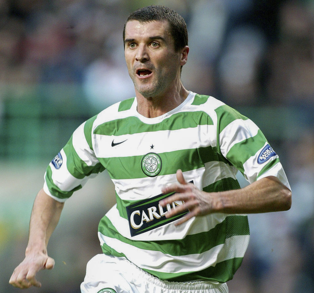 Roy Keane asks for the ball during Celtic vs Kilmarnock