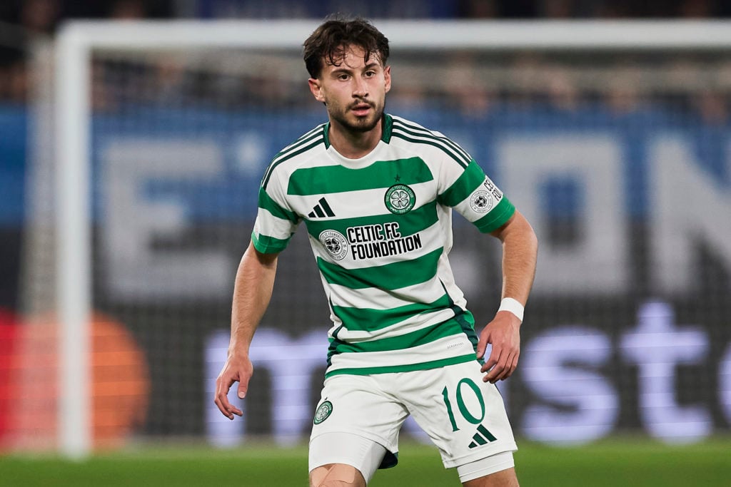 Nicolas Kuhn of Celtic looks on during the UEFA Champions League 2024/25 League Phase MD3 match between Atalanta BC and Celtic FC at Stadio di Bergamo