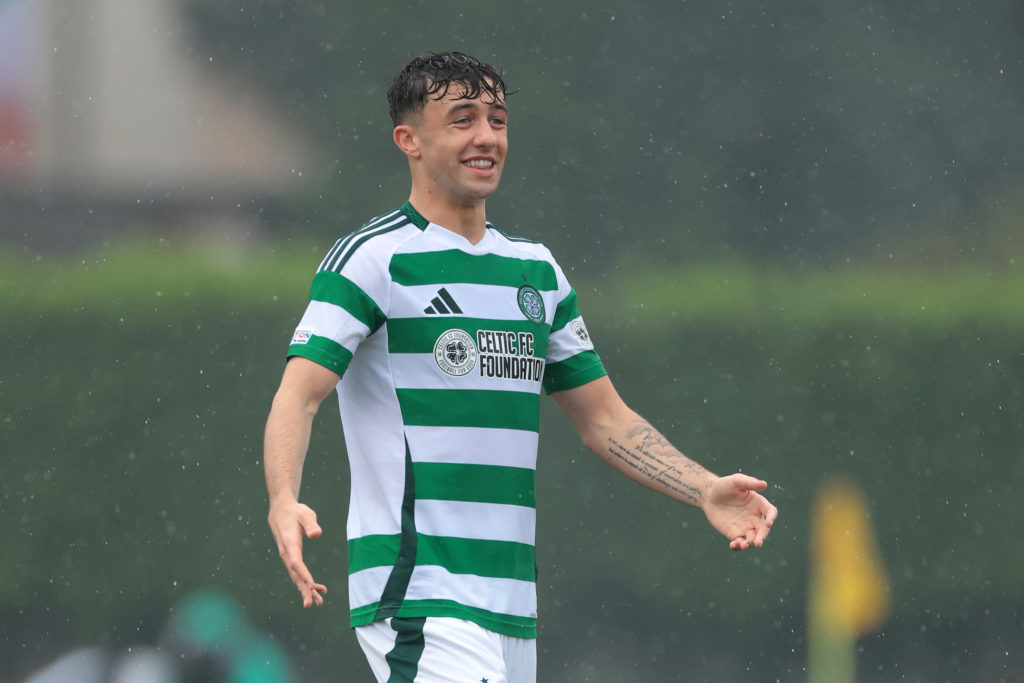 Young Jude Bonnar in action for Celtic against Atalanta BC v Celtic FC - UEFA Youth League 2024/25 League