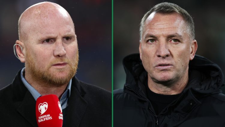 A split image of John Hartson on the left, working as a pundit for the Welsh television channel S4C, and Brendan Rodgers on the right, as Celtic ma...