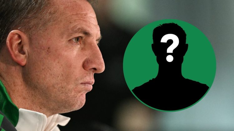 Brendan Rodgers with mystery man right inset