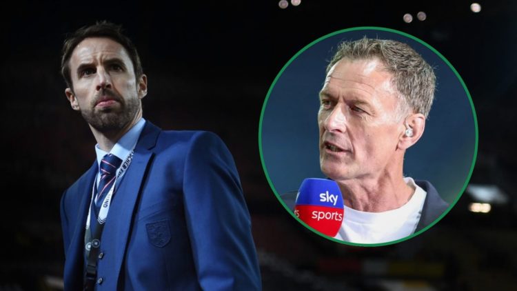 Gareth Southgate with Chris Sutton inset to right