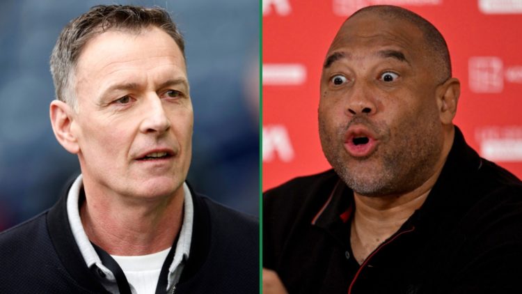 Chris Sutton left and John Barnes right.