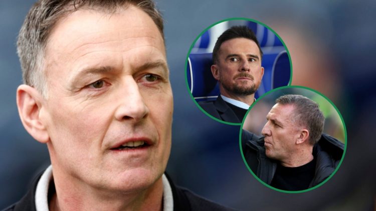 Chris Sutton with Barry Ferguson and Brendan Rodgers inset to right