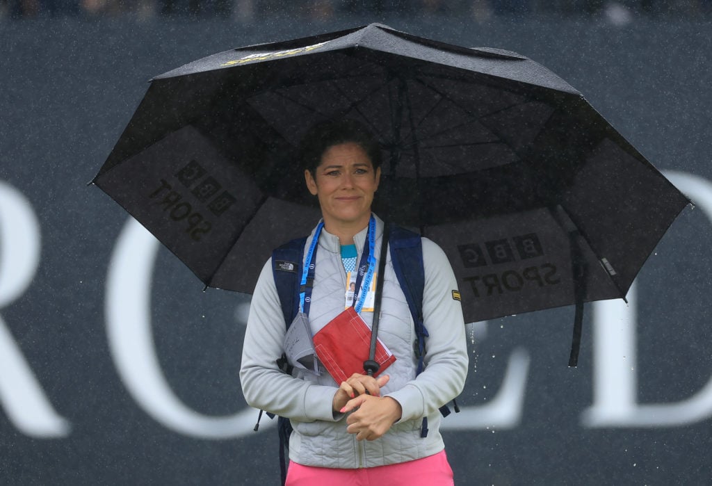 BBC presenter Eilidh Barbour at The 151st Open - Day Four