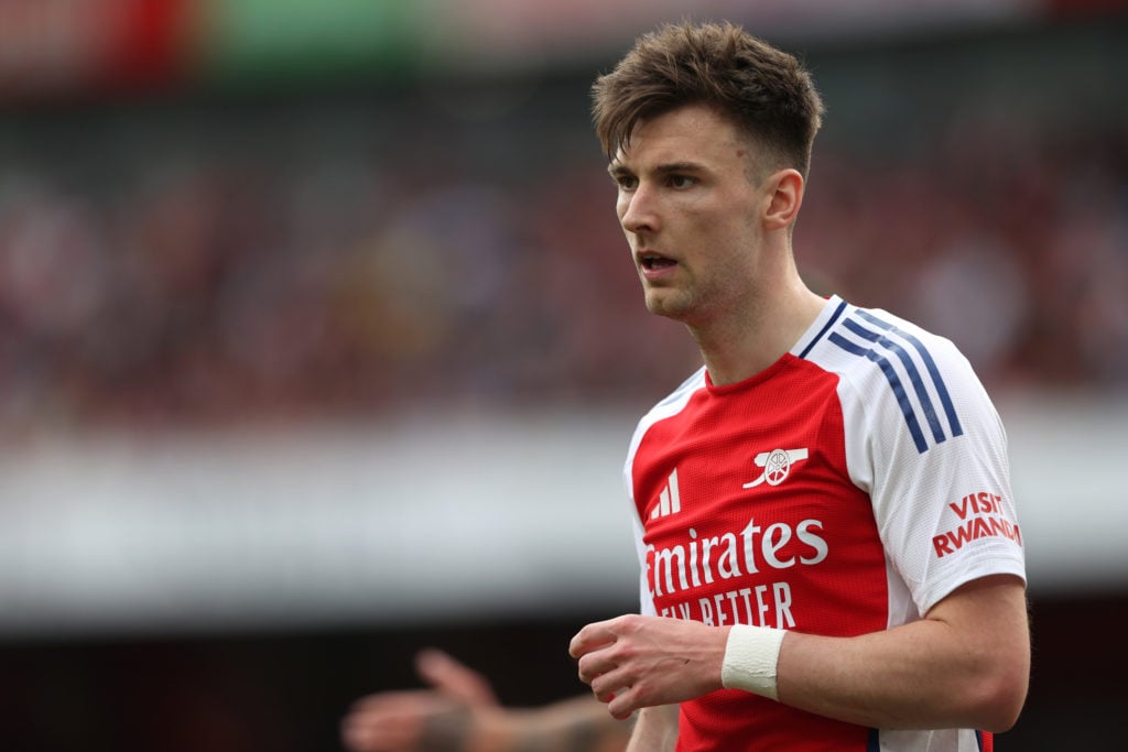 Returning Celtic player Kieran Tierney in action for Arsenal against Brentford.