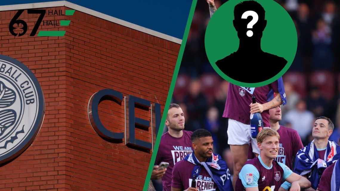Outside view of Celtic and Josh Brownhill put aloft as Burnley celebrate promotion to the Premier League