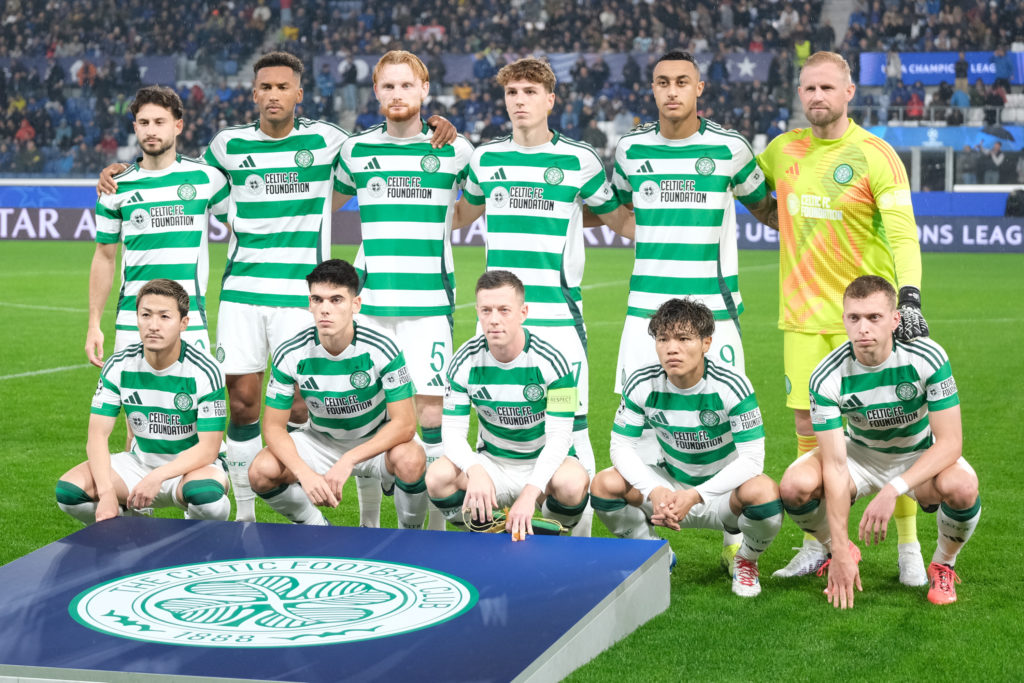 Celtic pose before the Champions League game against Atalanta