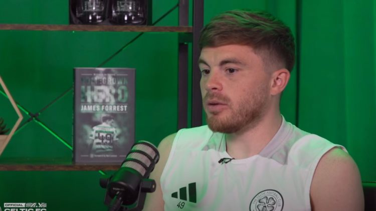 James Forrest speaking to the official Celtic podcast.