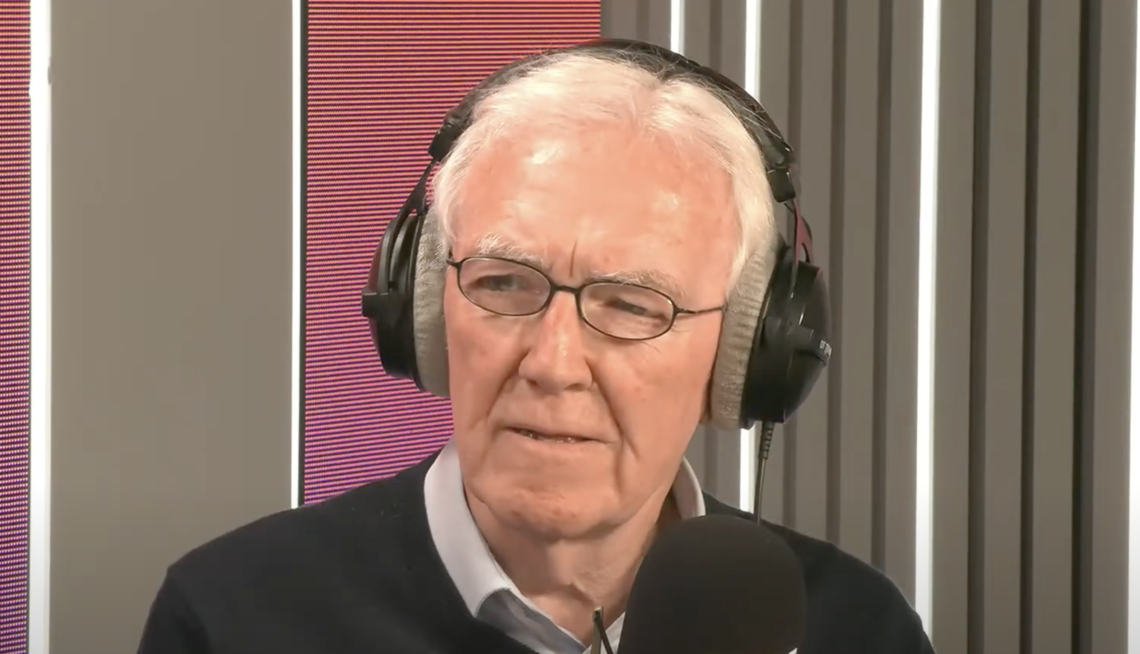 Hugh Keevins looks confused live on Clyde 1 Superscoreboard radio show