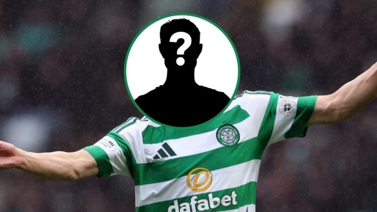 Celtic player with mystery icon covering face