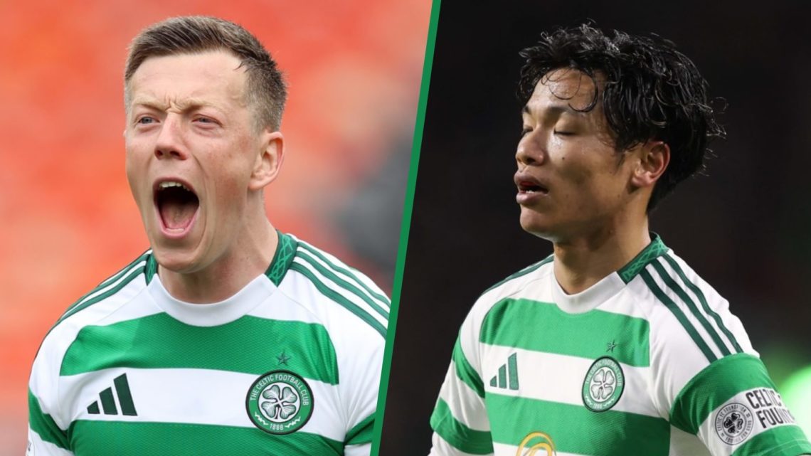 Callum McGregor left and Reo Hatate right
