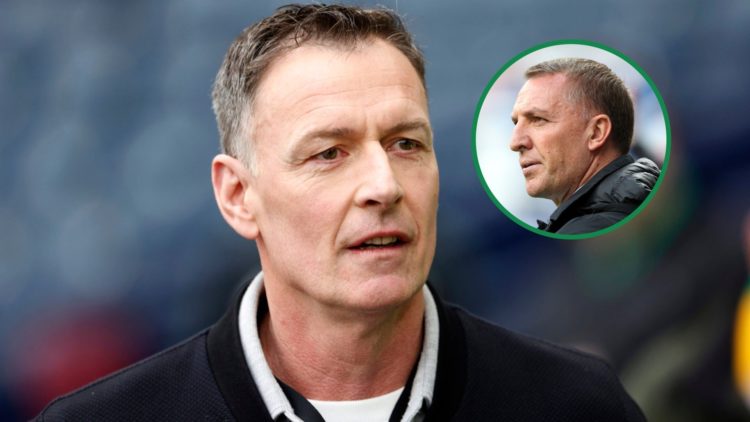 Chris Sutton arrives at Hampden Park for the Scottish Cup semi final, inset of Brendan Rodgers during Rangers vs Celtic