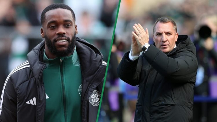 Jeffrey Schlupp arrives at Celtic Park before a game, Brendan Rodgers applauds the Celtic fans after a win