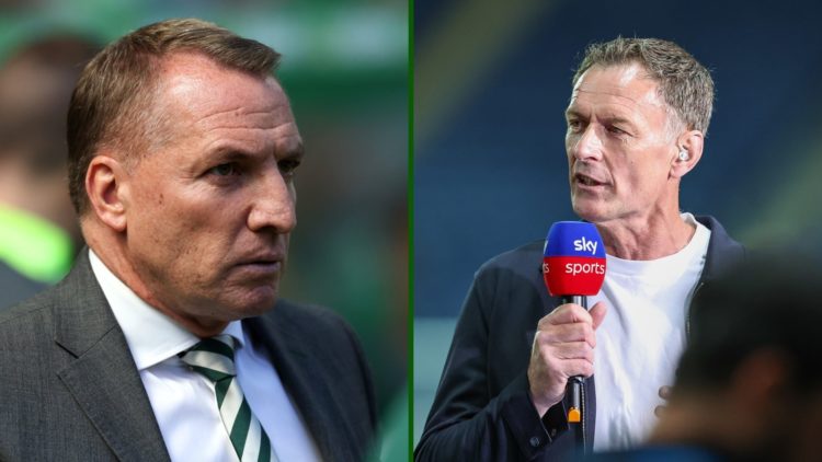 Split image of Celtic manager Brendan Rodgers and Sky Sports' Chris Sutton