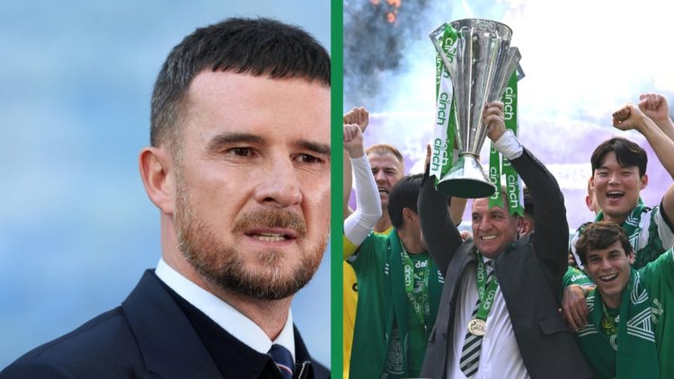 Rangers' Scottish interim head coach Barry Ferguson reacts ahead of the UEFA Europa League quarter final football match between Rangers and Athleti...