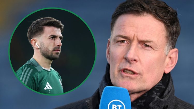 Chris Sutton on right with Greg Taylor inset left