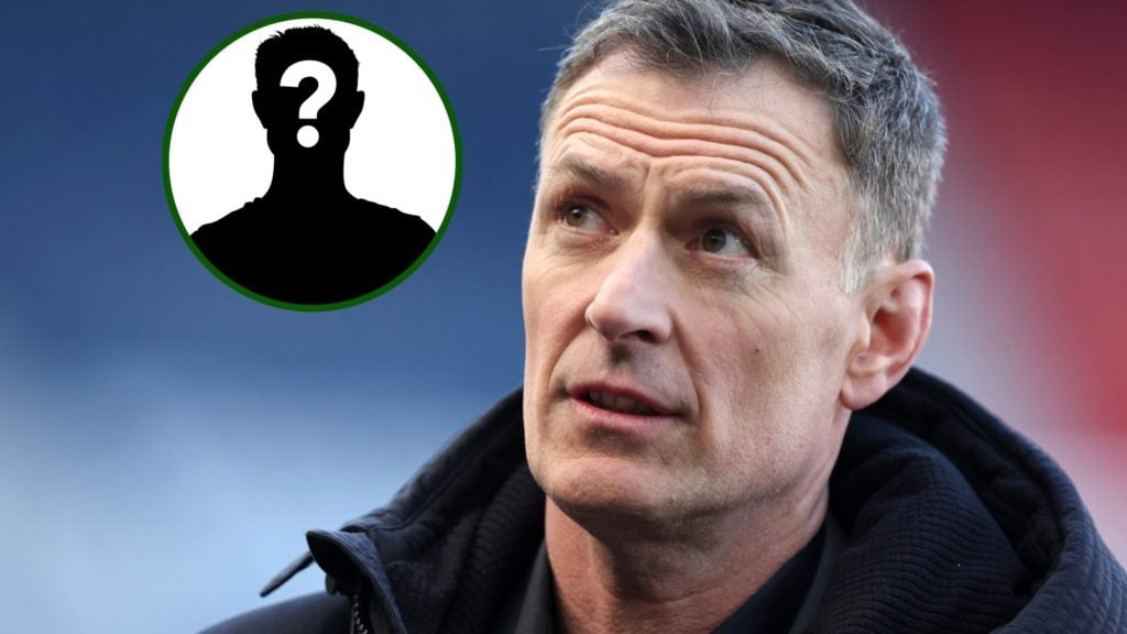 Two-way image of Celtic hero Chris Sutton with a mystery player overlay