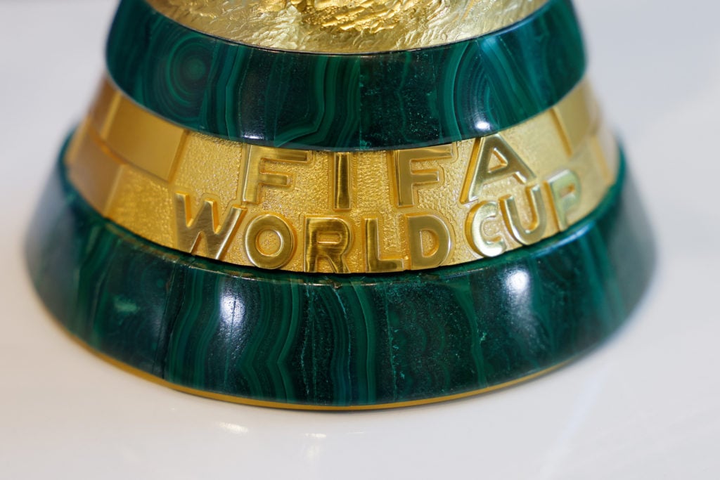 A close-up of the FIFA World Cup