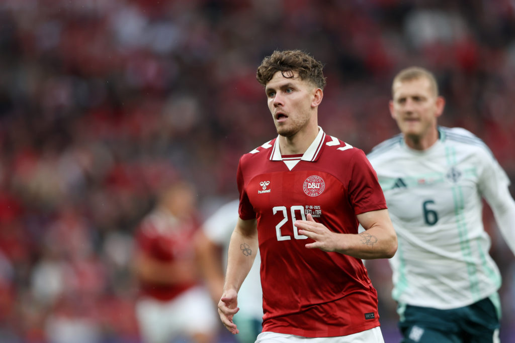 Mathias Kvistgaarden of Denmark seen during Friendly Match: football match between Denmark and Northern Ireland at Parken