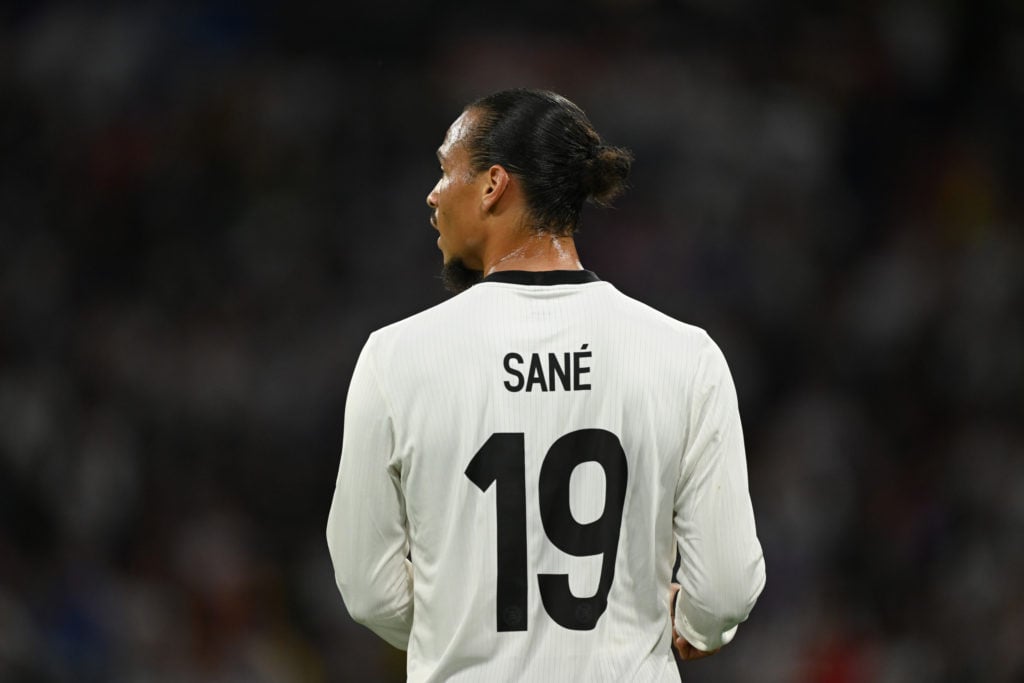 Bayern Munich winger Leroy Sane in action for Germany against Portugal.