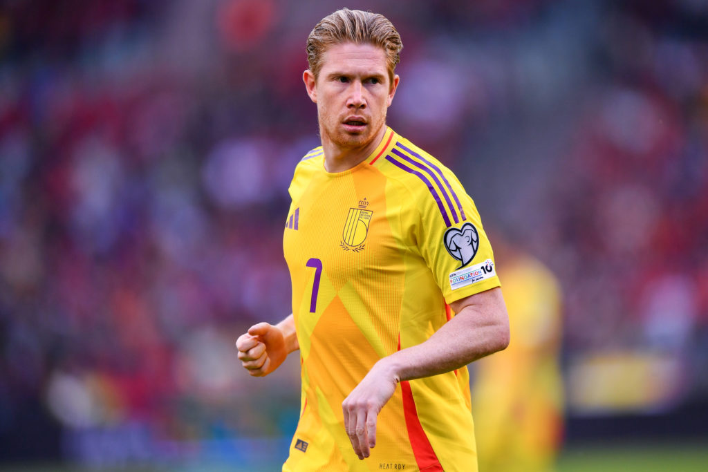 Napoli's new signing Kevin de Bruyne in action for Belgium against Wales.