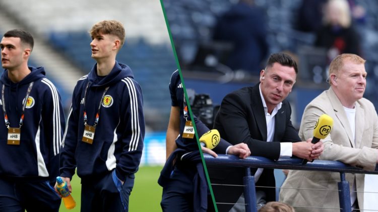 Lennon Miller arrives with his Scotland teammates to Hampden Park, Scott Brown works as a pundit for the Scottish Cup final