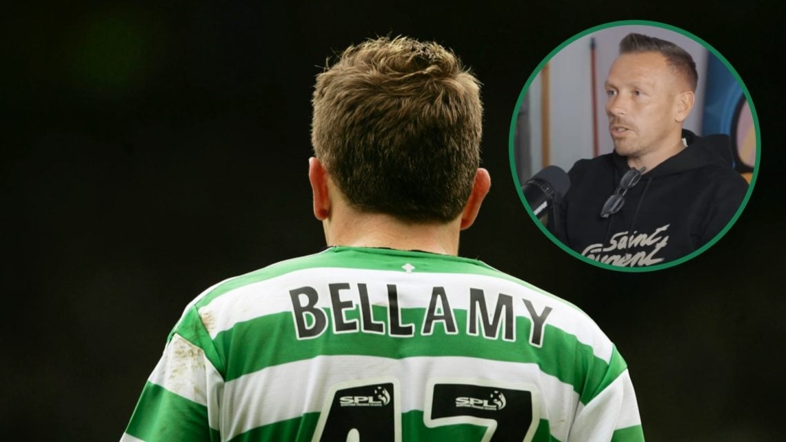 Craig Bellamy is pictured in action for Celtic during their game against Hearts, Craig Bellamy appears on the Central Club podcast where he discuss...