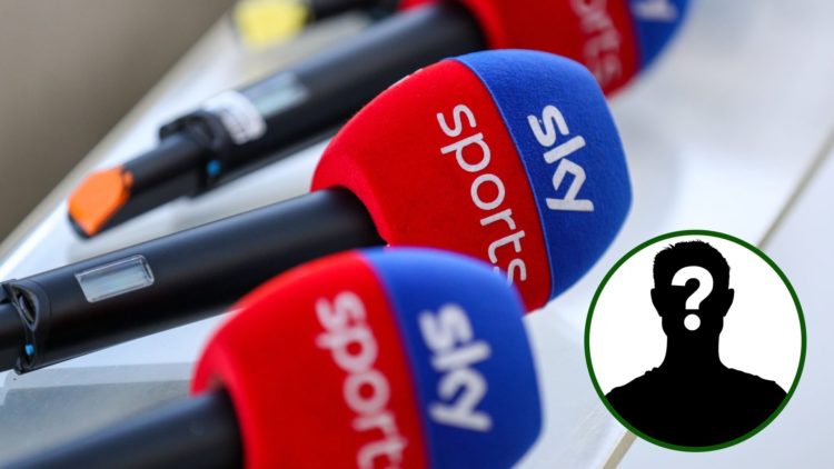 Image of Sky Sports microphones with an overlay of a mystery Celtic transfer player.