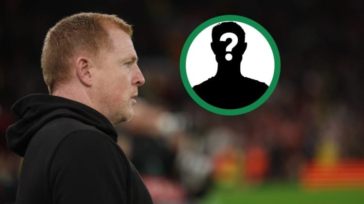 Celtic legend Neil Lennon as the manager of Omonia Nikosia against Manchester United, including an inset of a mystery player.