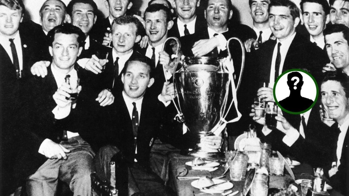 Image of Celtic legends the Lisbon Lions celebrating the European Cup win over Inter Milan in 1967.