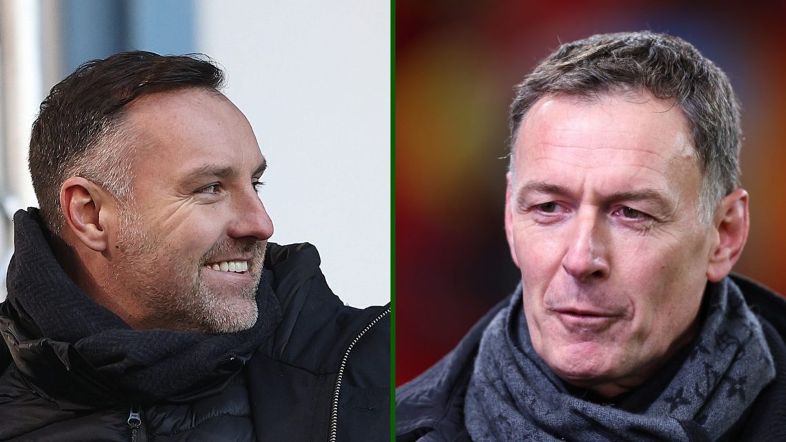 Split image of Celtic hero Chris Sutton and former Rangers striker Kris Boyd.