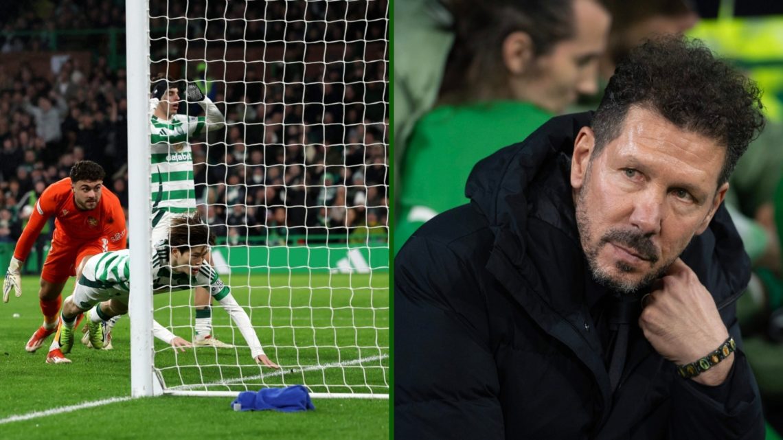 Split image of Raith Rovers goalkeeper playing for St Johnstone in the 6-0 defeat to Celtic at Celtic Park in the Scottish Premiership and Atletico...