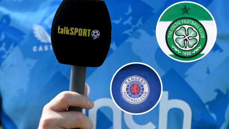 Image of a talkSPORT microphone as Alan Brazil and Dean Saunders the financial gulf between Celtic and Rangers.
