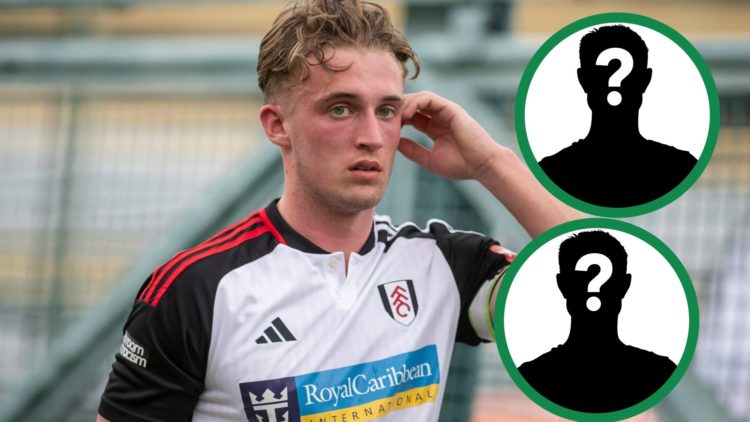 Celtic transfer target Callum Osmand in action for Fulham's U21s, including two insets of mystery players.