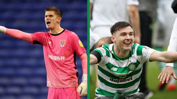 A split image of returning Celtic duo Kieran Tierney and Ross Doohan.